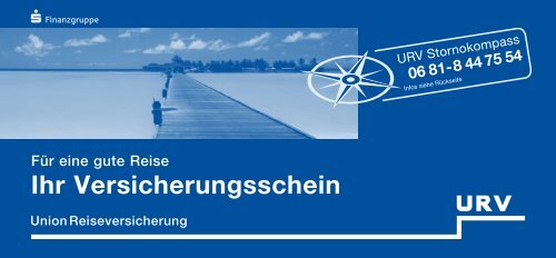 Ihr Versicherungsschein - Union Reiseversicherung