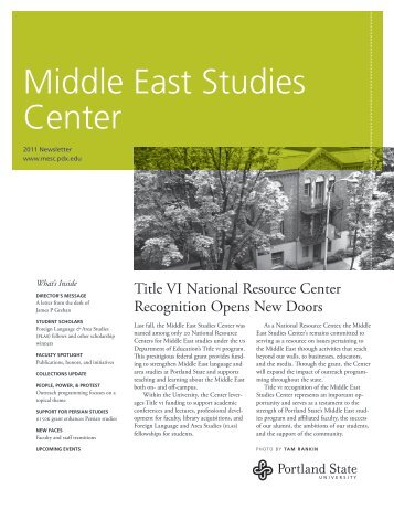 Middle East Studies Center - Office of International Affairs - Portland ...