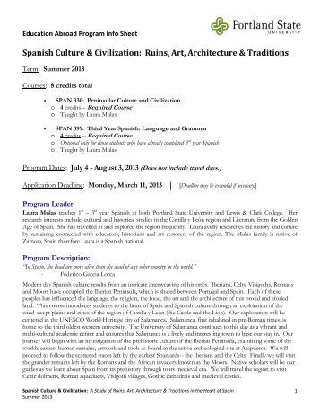 Spanish Culture & Civilization - Office of International Affairs ...