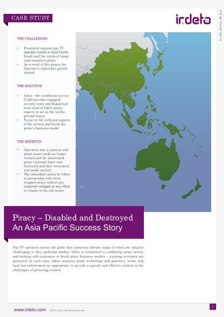 Piracy – Disabled and Destroyed: An Asia Pacific Success ... - Irdeto