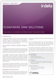 cloaKware drm solutions - Irdeto