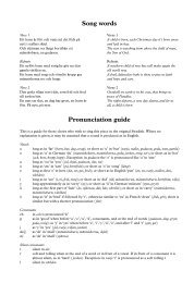 Song words Pronunciation guide - Oxford University Press