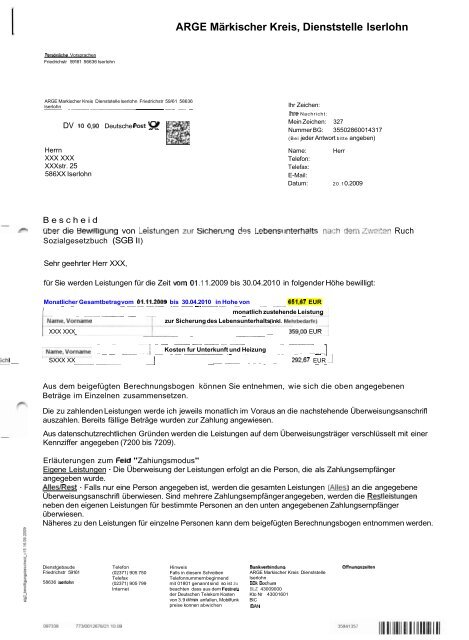 vorab per Fax 0231.541 5-509 - Beispielklagen