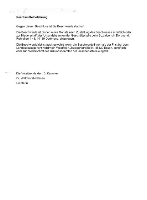 vorab per Fax 0231.541 5-509 - Beispielklagen