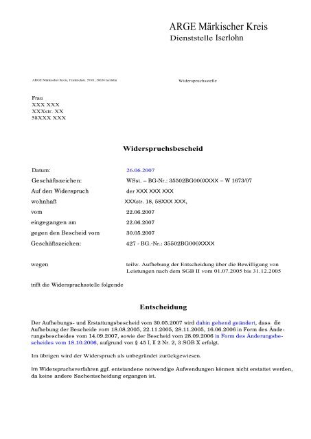 Muster Widerspruch Gegen Ablehnungsbescheid 6