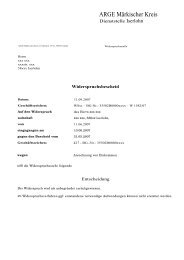 Widerspruchsbescheid - Beispielklagen