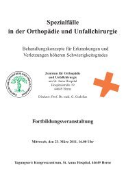 Spezialfälle in der Orthopädie und Unfallchirurgie - Marien-Hospital ...