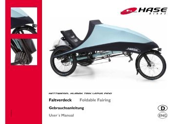 Faltverdeck Foldable Fairing - Hase Bikes