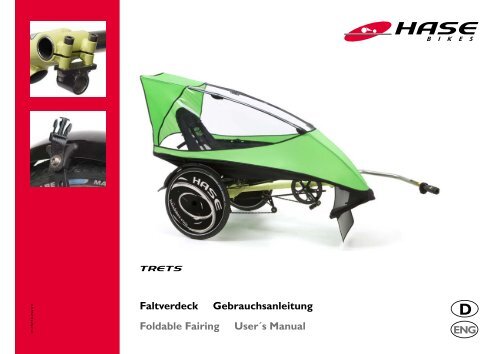 Faltverdeck Gebrauchsanleitung Foldable Fairing User ... - Hase Bikes