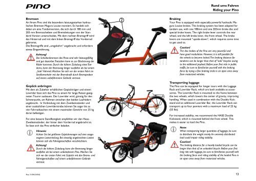 Pino Anleitung (Mit Rahmentrennung) deutsch ... - Hase Bikes