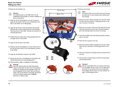 Pino Anleitung (Mit Rahmentrennung) deutsch ... - Hase Bikes