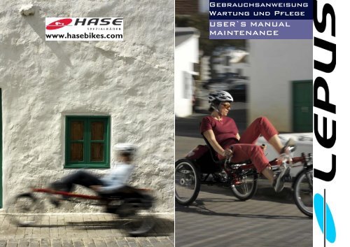 Gebrauchsanweisung Wartung und Pflege USER`S ... - Hase Bikes