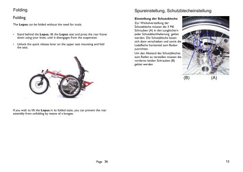 Gebrauchsanweisung Wartung und Pflege USER`S ... - Hase Bikes