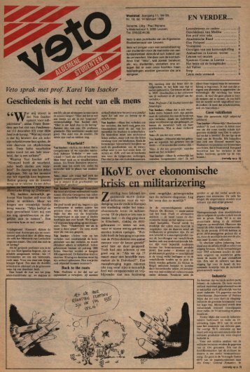 Praatforum in Leuven - archief van Veto