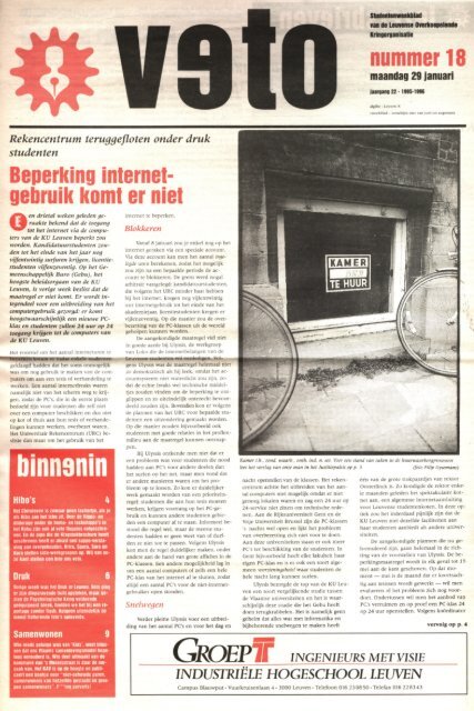 Beperking internet· gebruik komt er niet nummer 18 - archief van Veto