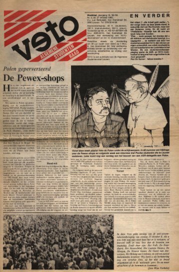 De Pewex-shops - archief van Veto