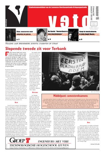 Slopende tweede zit voor Terbank - archief van Veto