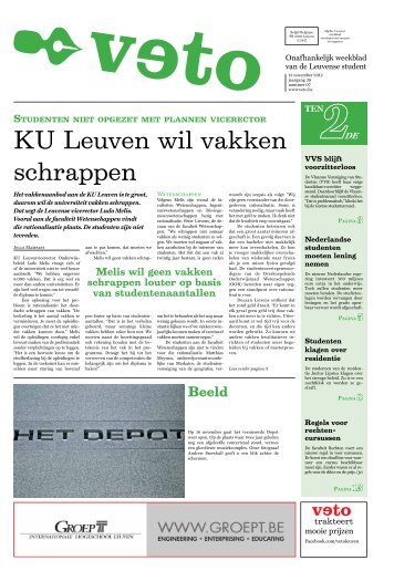 KU Leuven wil vakken schrappen - archief van Veto