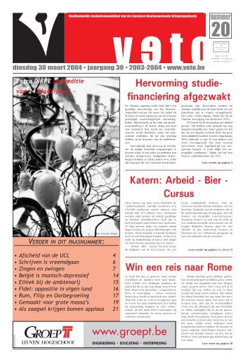 Hervorming studie- financiering afgezwakt - archief van Veto