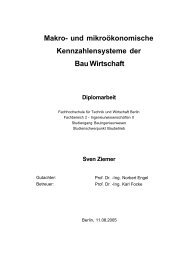 Makro- und mikroökonomische Kennzahlensysteme ... - HTW Berlin