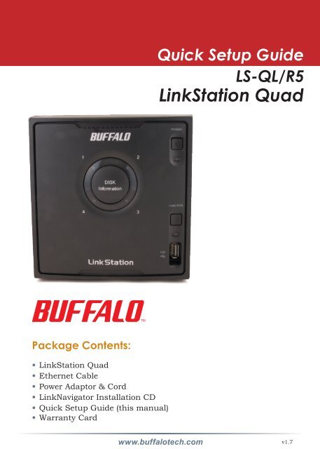 Quick Setup Guide LS-QL/R5 LinkStation Quad - Cloud