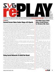 1 re:PLAY Second Screen Takes Center Stage at Dâ€¢Sports ... - Cloud