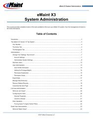 eMaint X3 System Administration - Cloud