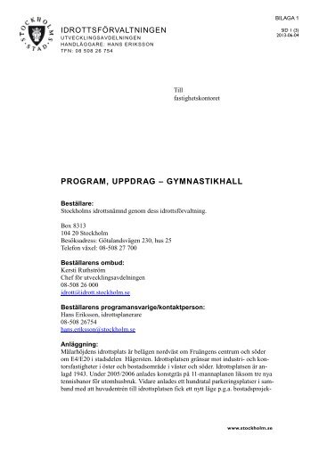 12 Bilaga 1 Program gymnastikhall.pdf - Insyn