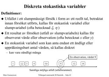 Diskreta stokastiska variabler