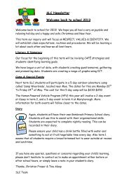 SLC Newsletter Welcome back to school 2013 - Gembrook Primary ...