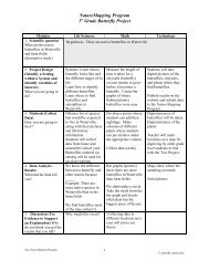 Project design matrix (pdf) - NatureMapping Foundation