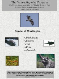 Washington Species List - Nature Mapping