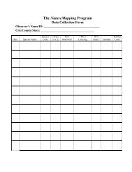 Data Collection Form - Nature Mapping