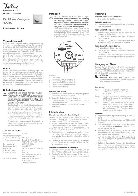 DALI Power-Drehgeber 40080 - Feller Clixx