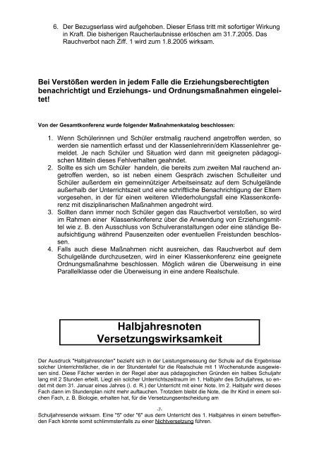 Schulordnung der Realschule Sulingen - nline