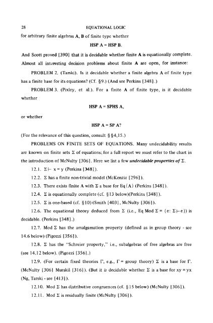 Survey 1979: Equational Logic - Department of Mathematics ...