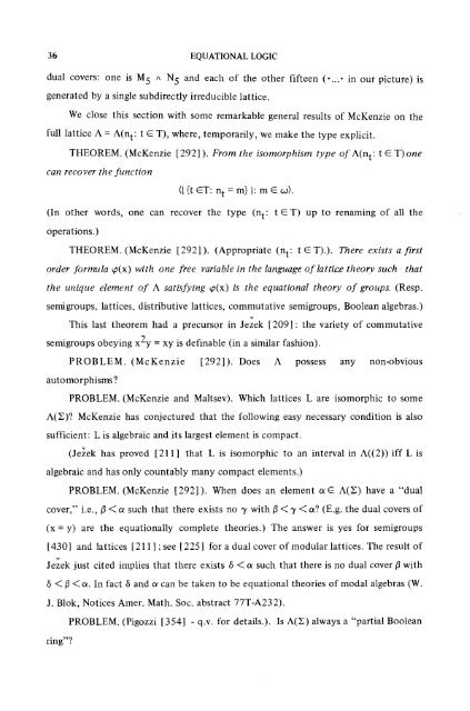 Survey 1979: Equational Logic - Department of Mathematics ...