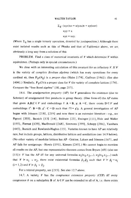 Survey 1979: Equational Logic - Department of Mathematics ...