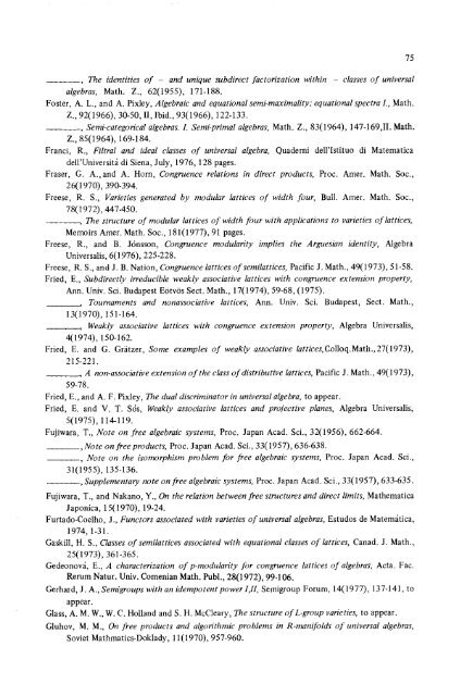 Survey 1979: Equational Logic - Department of Mathematics ...