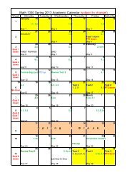TS Spring Term calendar 2016