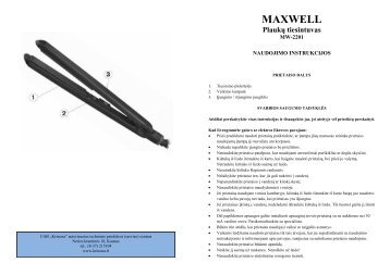Maxwell MW-2201 Plauku tiesintuvas.pdf - UAB Krinona - prekių ...