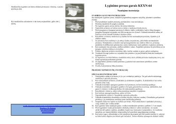 Lyginimo presas garais KEXN-64 - UAB Krinona - prekių instrukcijos ...