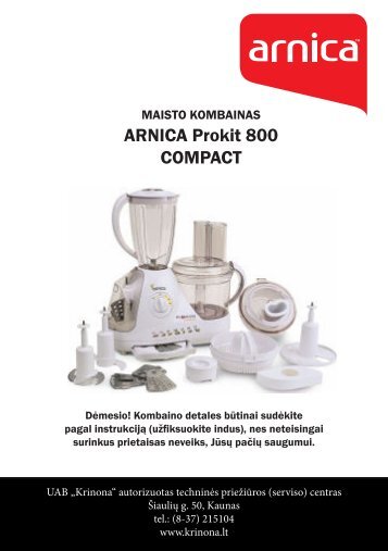 ARNICA Prokit 800 COMPACT - UAB Krinona - prekių instrukcijos ...