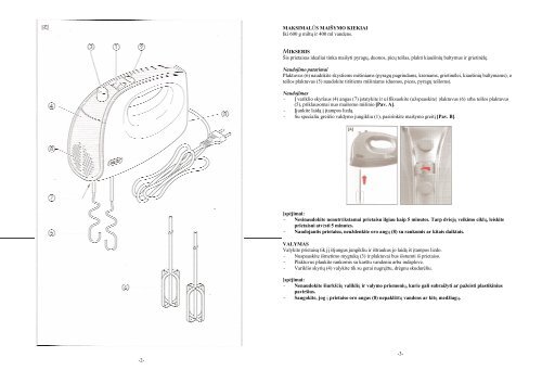 IM-7373 Mikseris.pdf - UAB Krinona - prekių instrukcijos - Krinona