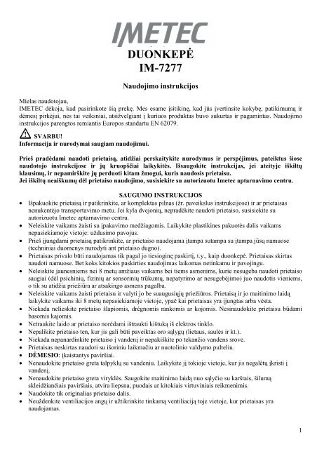 IM-7277 Duonkepe.pdf - UAB Krinona - prekių instrukcijos - Krinona