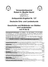 Antiquariats-Angebot Nr. 137 Deutsche Orts - Antikbuch24