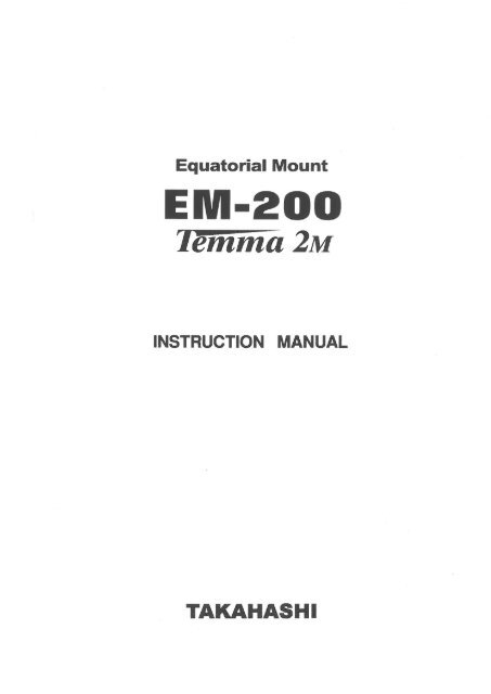EM-200 Temma-2M Instruction Manual