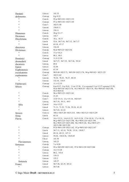 Descriptive names of military units in the Compilation 'notitia ...