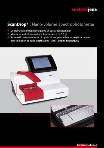 Scandrop® | Nano-volume spectrophotometer - Analytik Jena AG