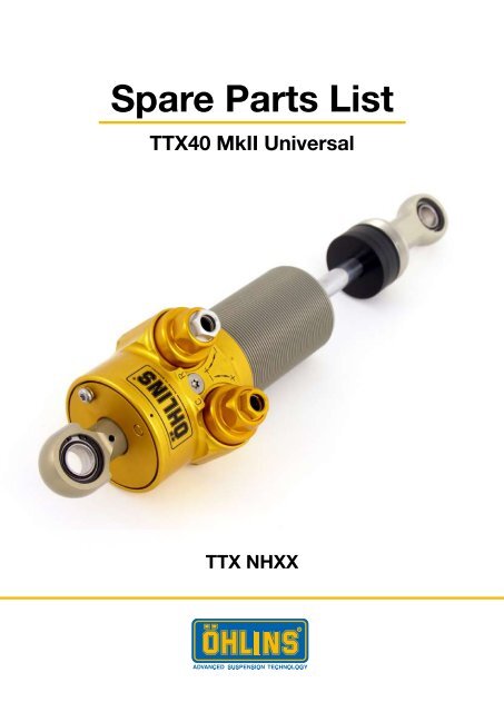 TTX MKII Parts List - Motorsports Spares International